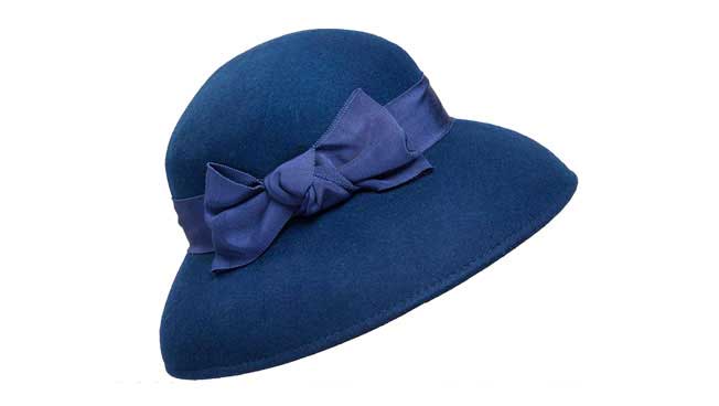 大(dà)沿帽，羊毛呢蝴蝶結禮帽，盆帽