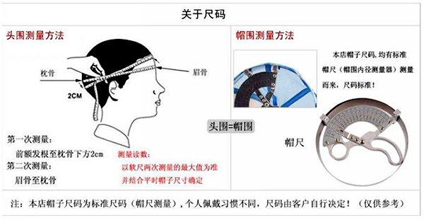 帽子工(gōng)廠教你怎麽測量頭圍的方法