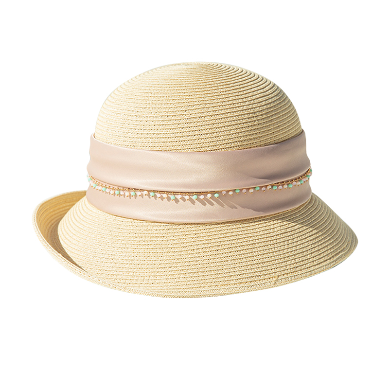 23新款草帽波西米亞風情度假風卷邊帽休閑遮陽折疊帽