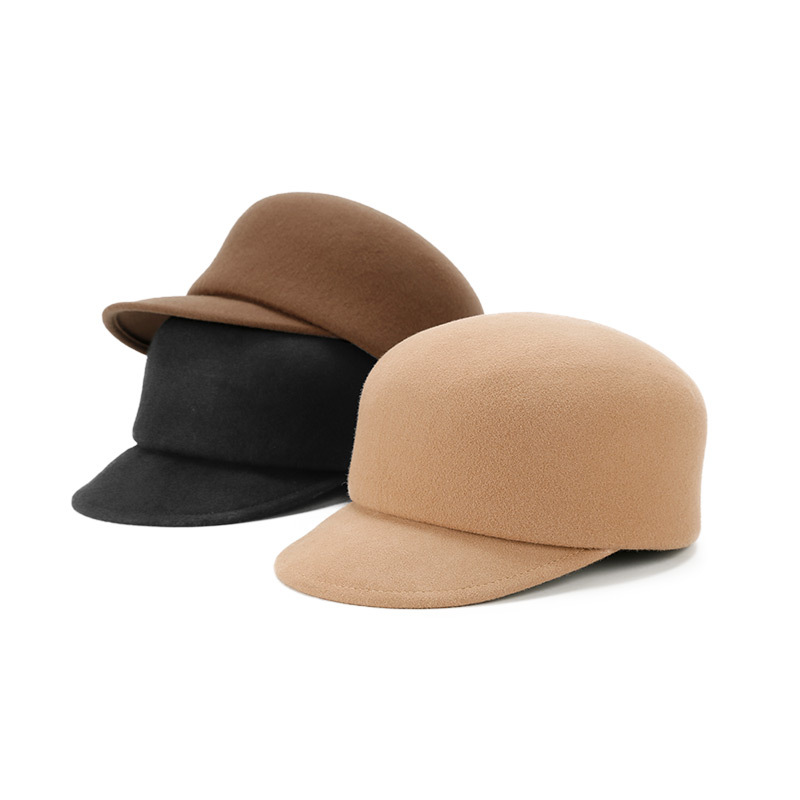 靈珑帽子秋冬CA新款時尚光身羊毛呢帽出遊逛街馬術帽休閑鴨舌帽